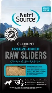 20oz Nutrisource Element Freeze-Dried Chicken Duck Sliders - Dog/Cat Supplements